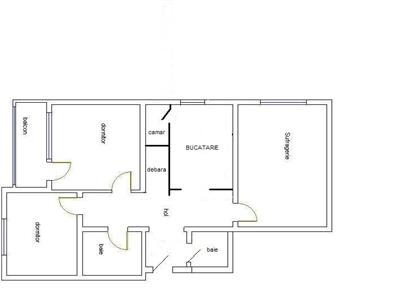 Vanzare apartament 3 camere Tudor etaj 4 din 4 Str. Cutezantei